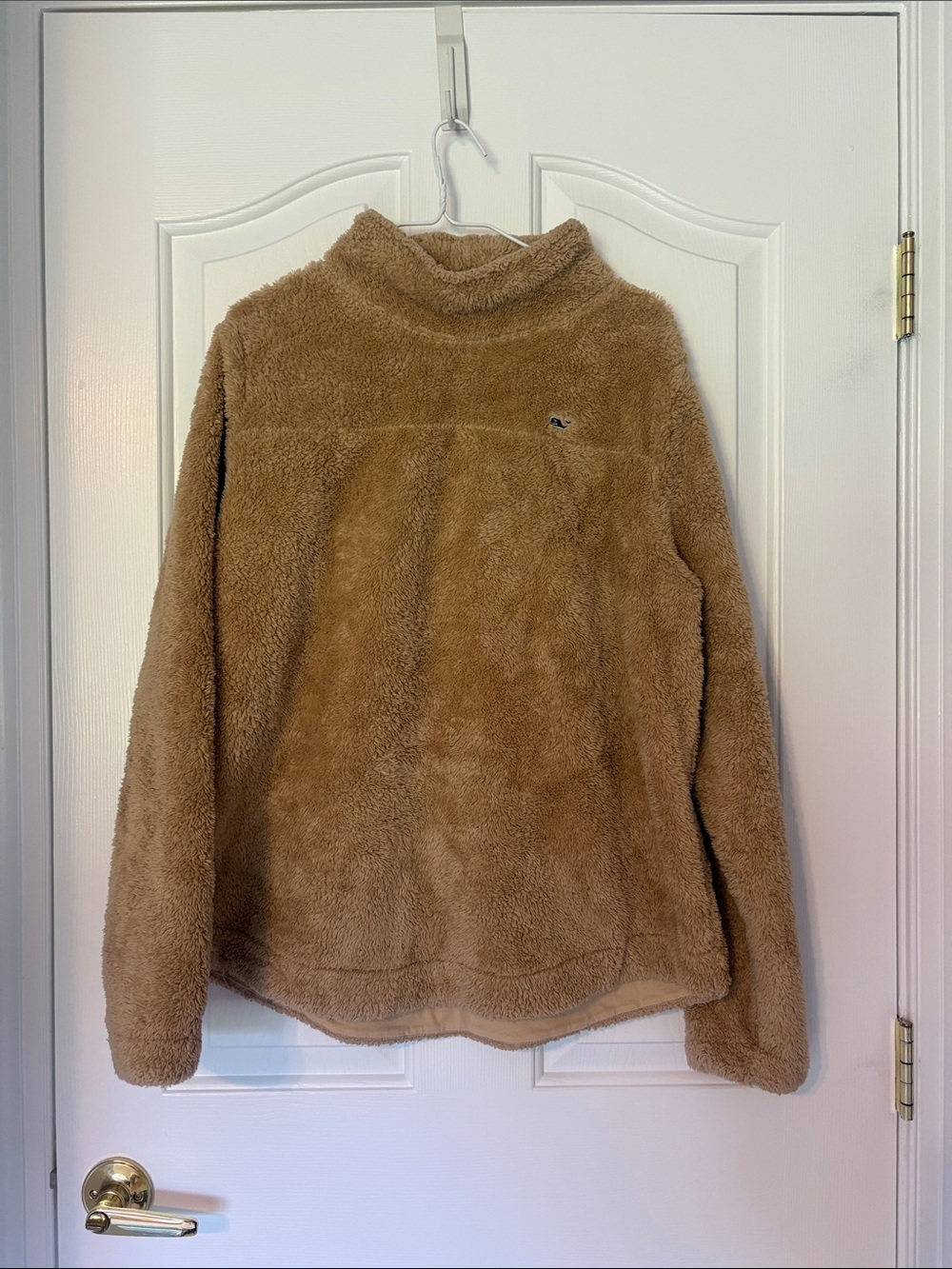 Vineyard Vines Faux Shearling Pullover - Camel Brown